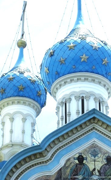 by JohannRela on Flickr.Towers of a russian orthodox church in Buenos Aires, Argentina.