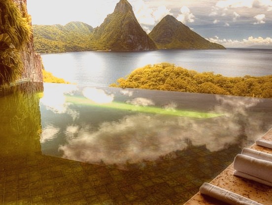 Spectacular Pool at Jade Mountain Resort, St. Lucia