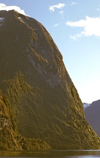 The steep walls of Doubtful Sound, South Island, New Zealand