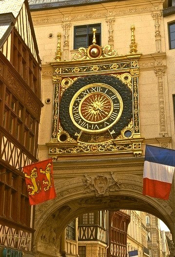 Rue de Gros-Horloge in Rouen, Normandy, France