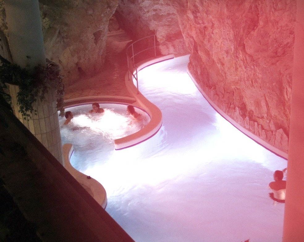 Thermal baths inside a cave, Miskolc-Tapolca, Hungary.