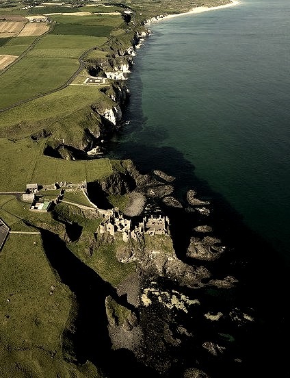 Dunluce Castle and Antrim coast in Northern Ireland