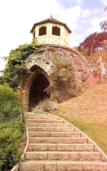 Garden folly at Belvoir Castle in Leicestershire, England