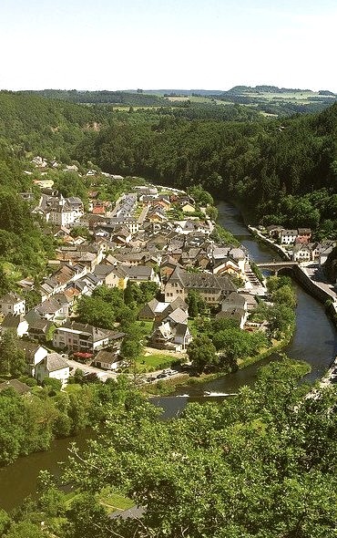 The village of Vianden seen from the castle, Luxembourg
